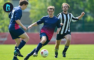 In a dynamic 7-a-side football match, a skilled player displayed exceptional dribbling abilities
